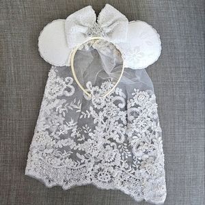 Minnie Mouse Disney Inspired Lace Bride Ears